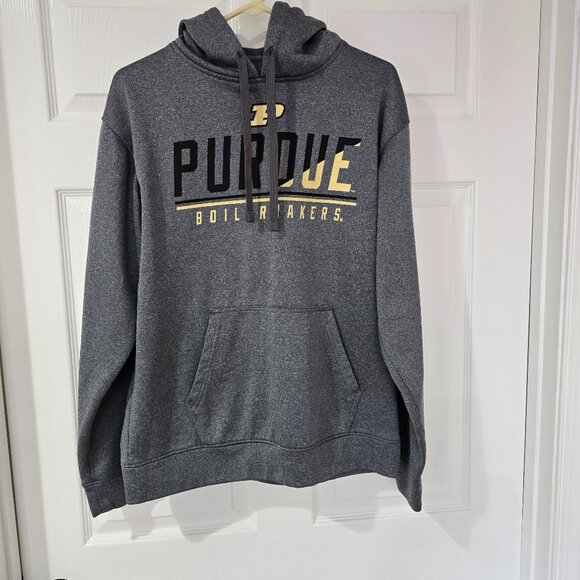 Purdue Boilermakers Men's Champion Pullover Hoodie Polyester Gray Size Medium - Picture 1 of 7